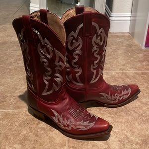 Red Cowboy Boots- one of a kind!!